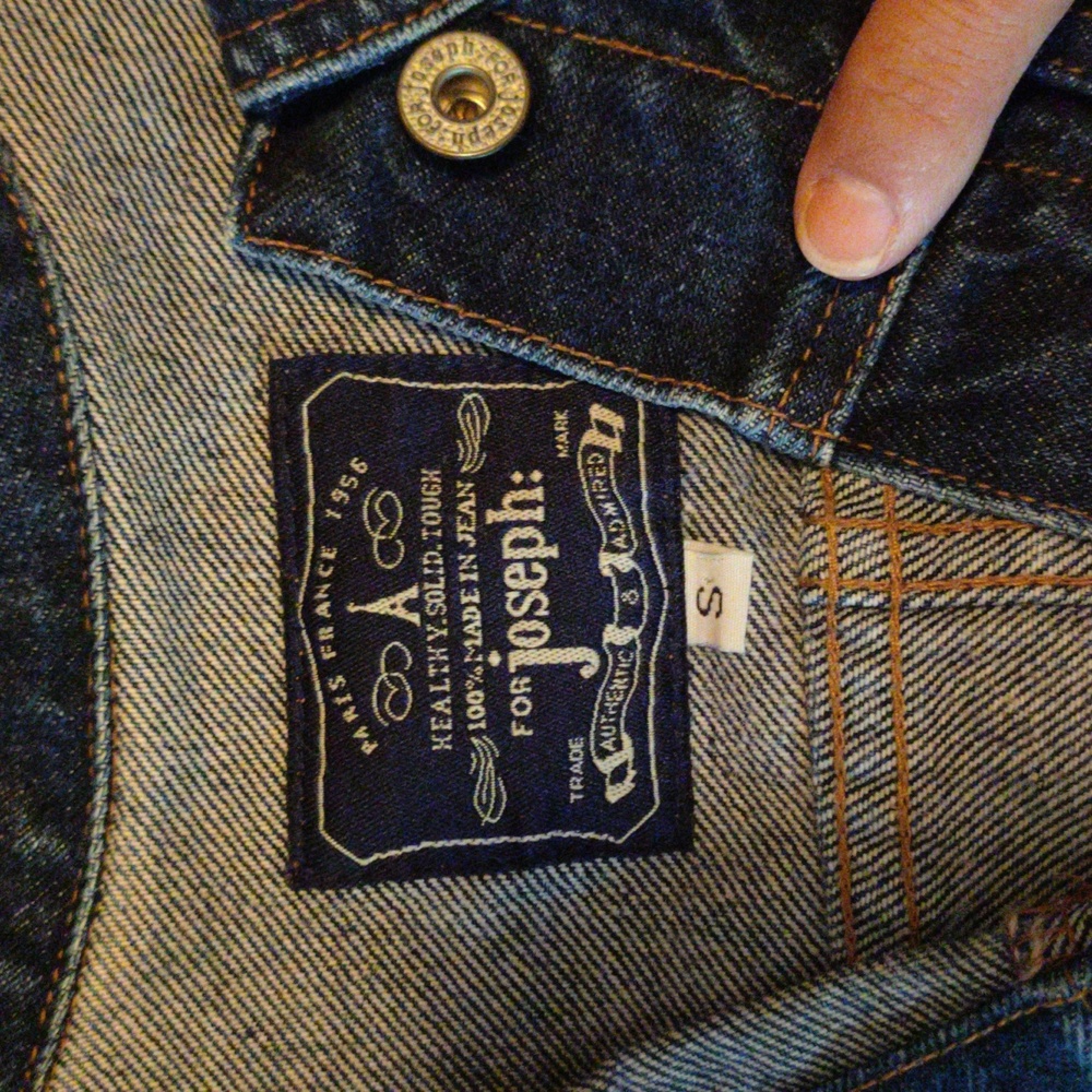 For Joseph Dark Blue Trucker Jean Jacket Size S - Picture 4 of 9